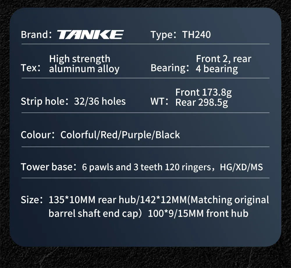 TANKE 120 Click Hub Bearing MTB Hub Front Rear 32 36 Holes Disc Brake Bicycle Hubs 7 8 9 10 11 12 Speed Quick Release 6 Pawl Hub Beauty World Shop