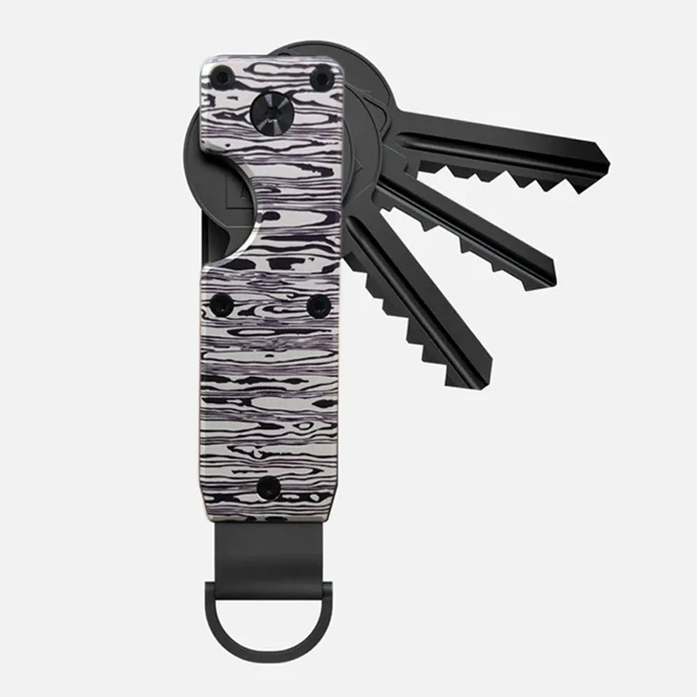 Minimalist Innovative Aluminum Alloy Compact Key Holder Key Rings Key Organizer Metal Key Holder 2-6 Keys Beauty World Shop