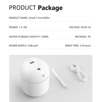 250ML USB Mini Air Humidifier Aroma Essential Oil Diffuser For Home Car Ultrasonic Mute Mist Maker Diffuser with LED Color Lamp Beauty World Shop