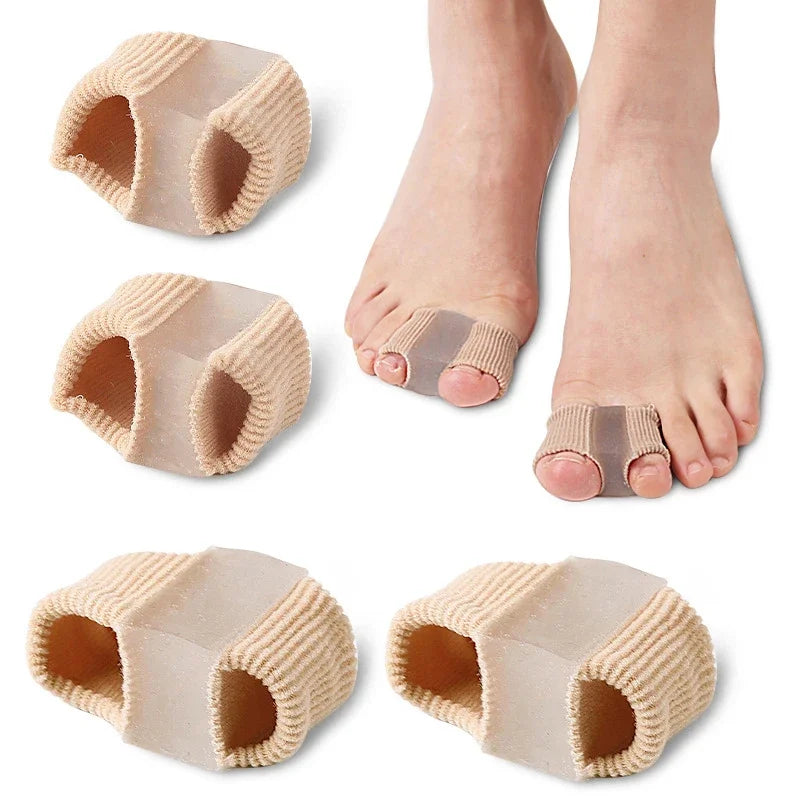 Gel Bunion Toe Separators W/Fabric Lining for Big Toe, Silicone Toe Spacers Bunion Correctors for Overlapping Toe Protector Beauty Trend Shop