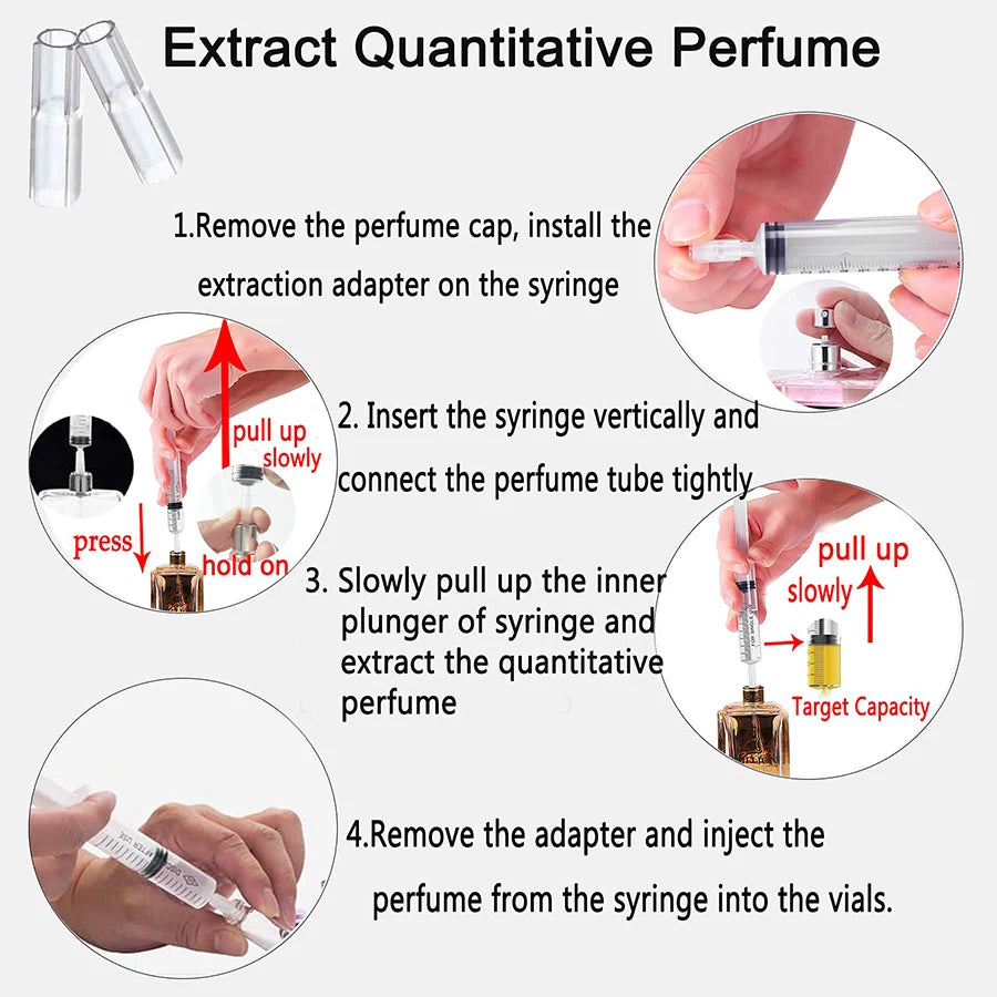 12-piece perfume dispenser set - 2 syringes, 2 pipettes, 2 perfume separators, 2 converters, 2 funnels, 2 spring-loaded pipettes Beauty World Shop