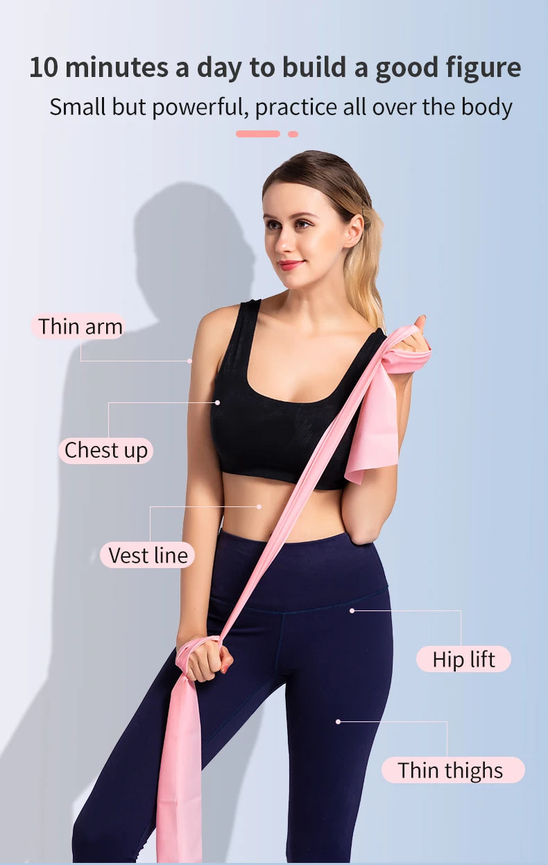 Yoga Pilates Elastic Resistance Band Fitness Training Band 150cm Fitness Elastic Rubber Gym Natural Rubber Beauty World Shop