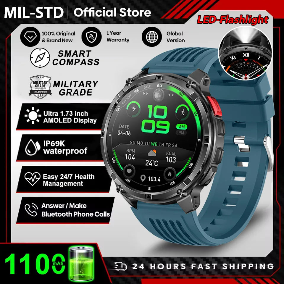 2026 New T-Rex3 Pro GPS Tracker 1100mAh Smartwatch Men 120-Day Standby Clock Rugged Outdoor Sport 10ATM Waterproof Call Watches Beauty World Shop