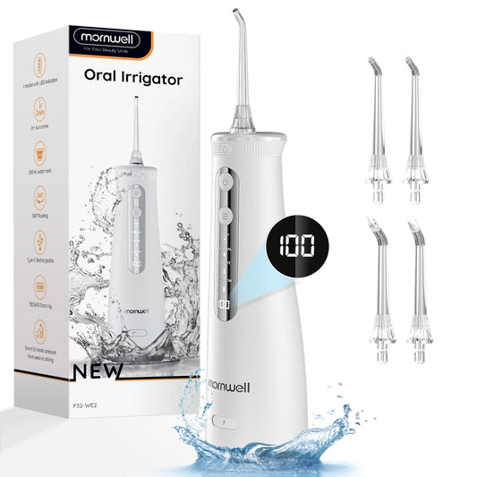 Mornwell 5032 Water Floss Sonic Water Flosser 270ML Tank Oral Teeth Whitening Home Appliance Teeth Cleaner Oral Water Jet Beauty World Shop