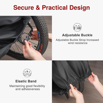 Waterproof Cycle Bike Rain Cover, Bicycle Cover Rain Sun UV Dust Windproof With Lock Hole for Mountain, Road & Dirt Bike Beauty World Shop