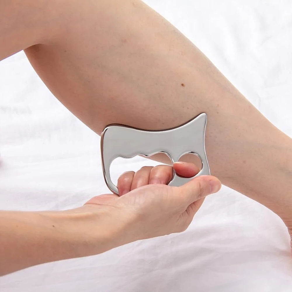 Stainless Steel Gua Sha Scraping Massage Tool IASTM Tool for Back, Legs, Arms Scraper, Anti-cellulite, Muscle Massage Relaxation Beauty World Shop