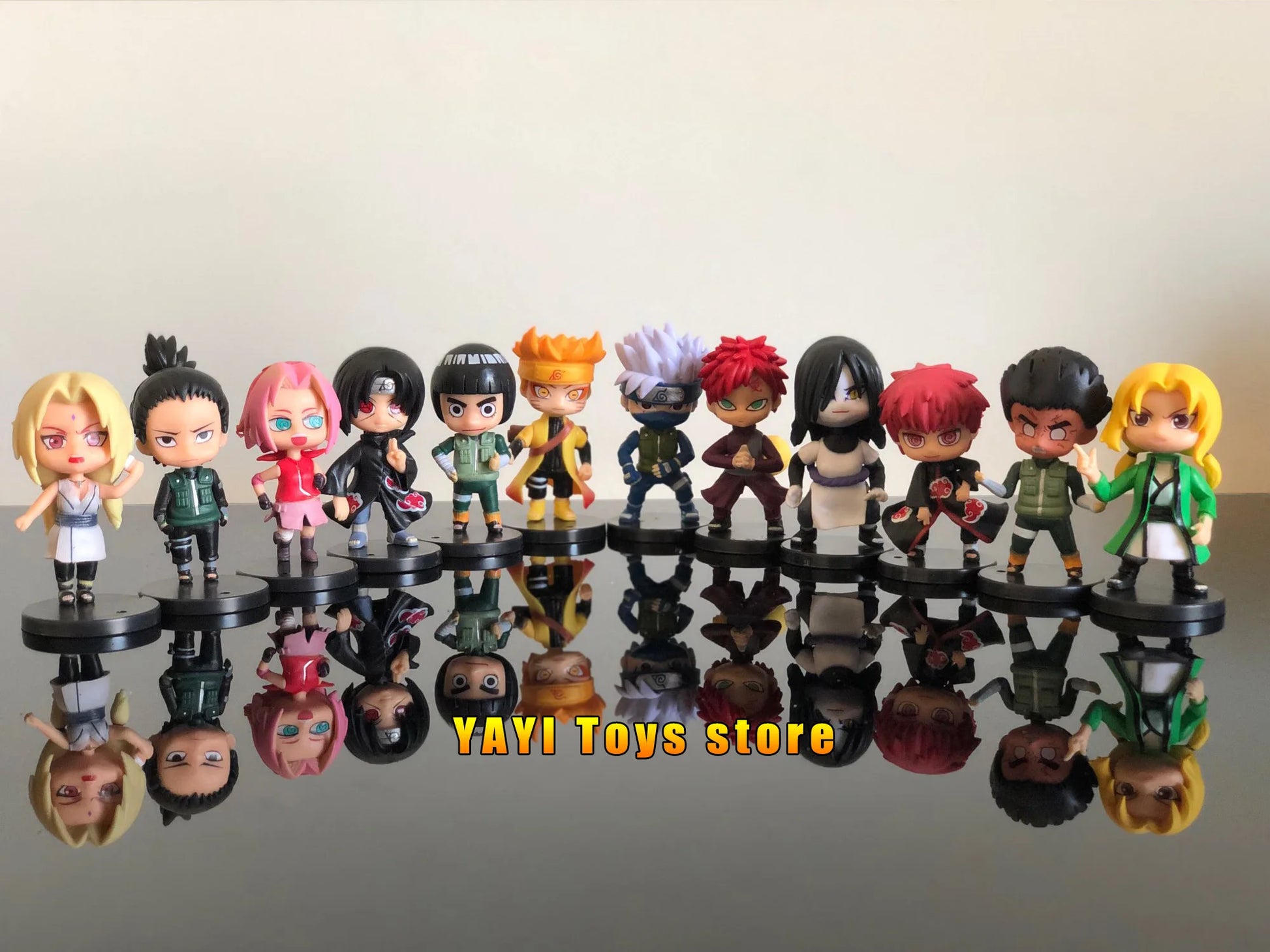 New 12pcs/set Anime Figure Naruto Shippuden Hinata Sasuke Itachi Kakashi Gaara Action Figure Q Version PVC Figures Toys  Gift Beauty World Shop