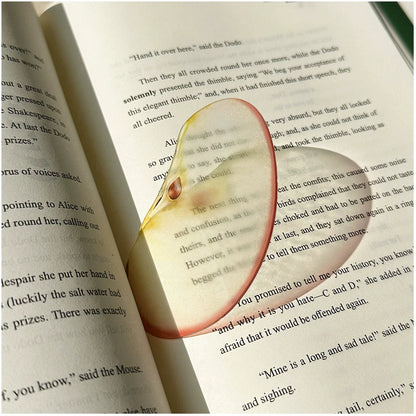 New exquisite transparent acrylic apple bookmark reading mark gift cute grape tomato bookmark toy Beauty World Shop