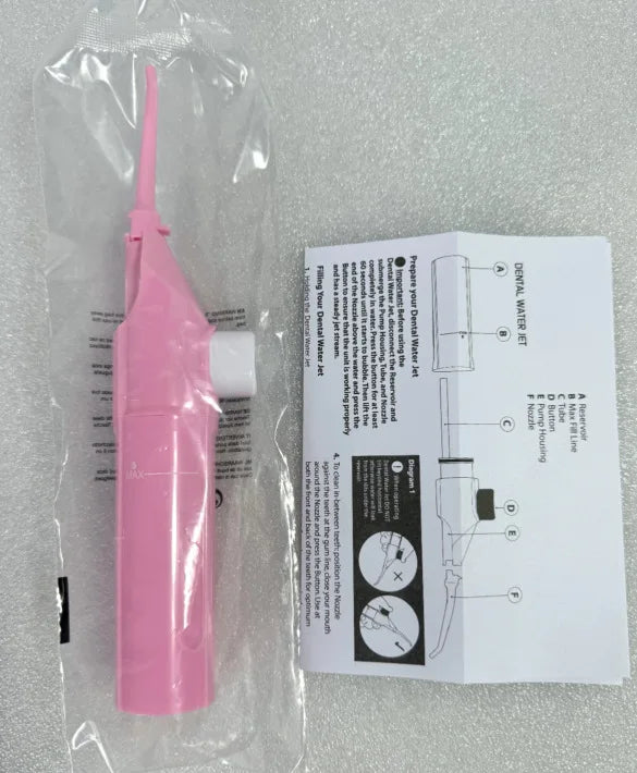 1Pcs High Pressure Oral Irrigator Portable Teeth Clean Water Dental Floss Manual High Pressure Water Toothpick For Household Beauty World Shop