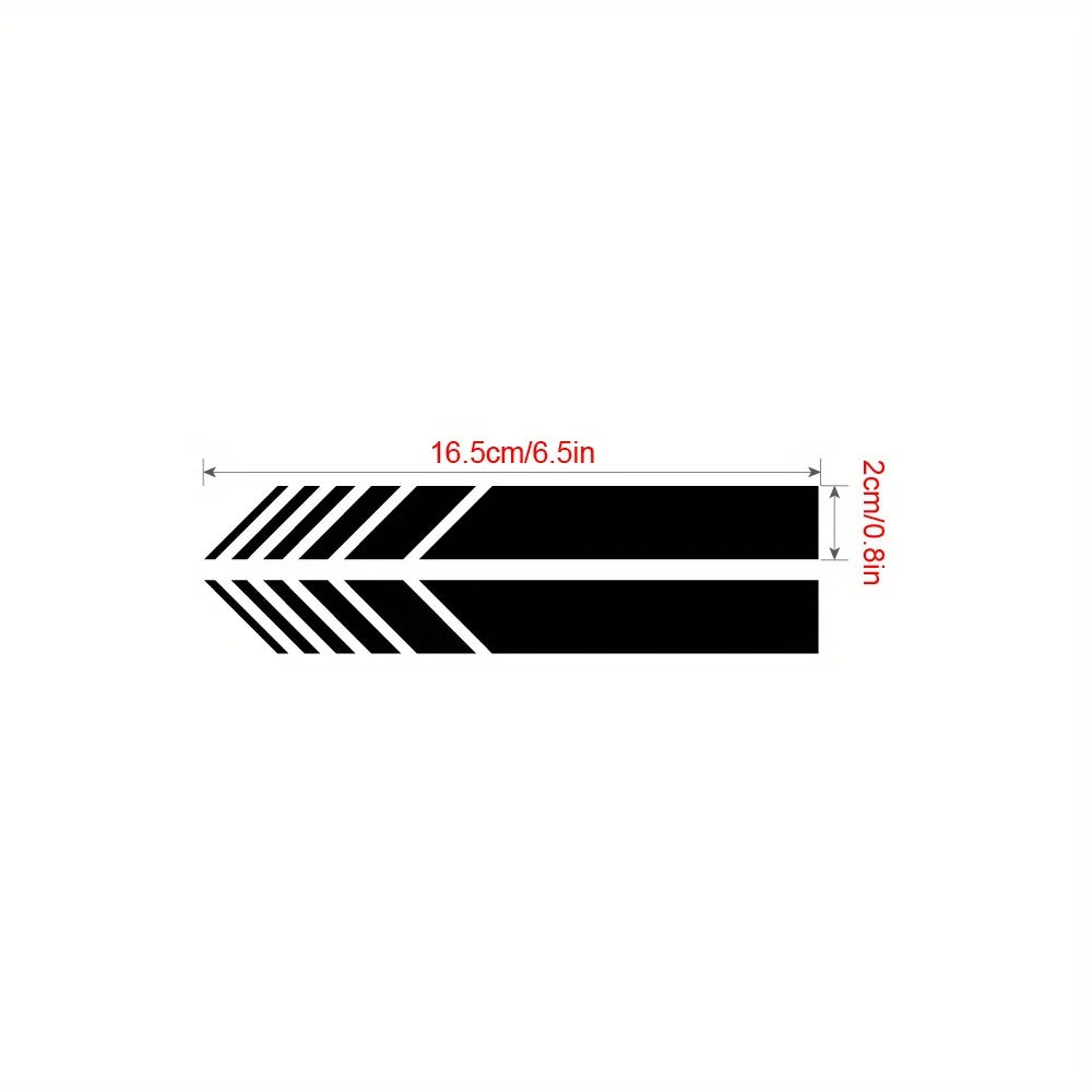 JDM Reflective Car Stickers - Classic Stripes Vinyl Decals, Self-Adhesive for Easy Install - Fit Any Car Body - Waterproof, 4pcs Beauty World Shop
