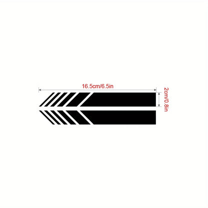 JDM Reflective Car Stickers - Classic Stripes Vinyl Decals, Self-Adhesive for Easy Install - Fit Any Car Body - Waterproof, 4pcs Beauty World Shop
