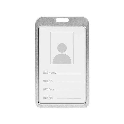 1 Pcs Aluminum Alloy Card Cover Case Bank Business Work Card Holder with ABS Retractable Badge Reel Credit ID Card Badge Bag Beauty World Shop