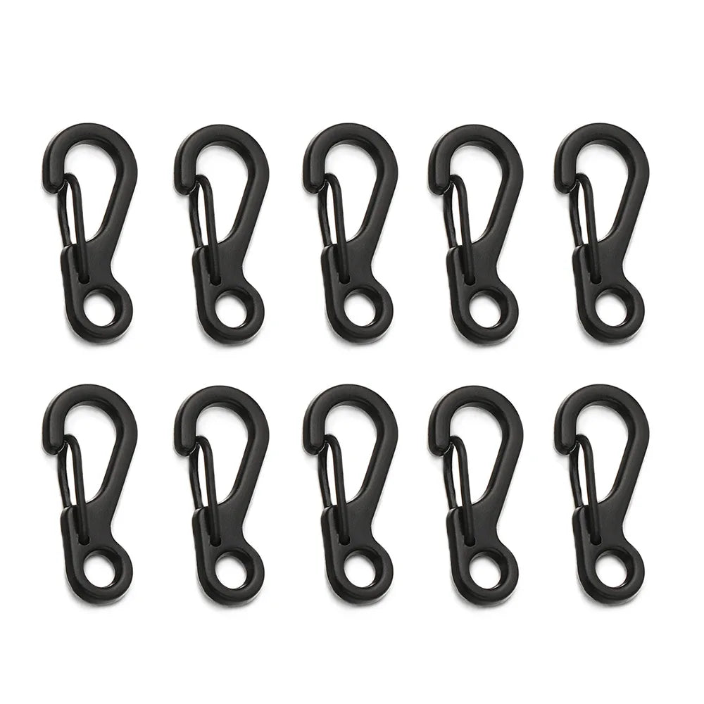 4/10Pcs Carabiner D-Ring Key Chain Spring Clips Mini Aluminium Alloy Hang Buckle Survival EDC Gear Outdoor Camping Keyring Tool Beauty World Shop