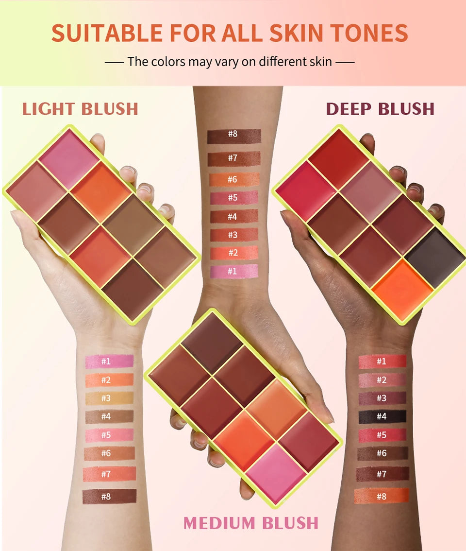 Curve Case Cream Eyebrow Cream Blush Highlighter Palette Matte Shimmer Finishes Shadow Tones Long-Lasting Cosmetics Beauty World Shop