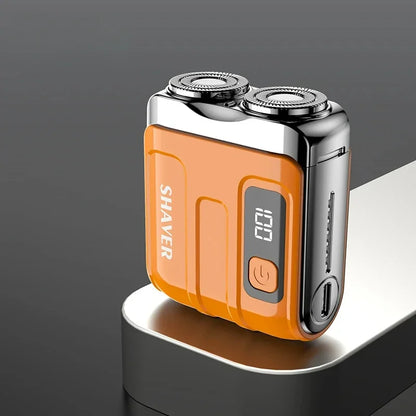 Mini Electric Smart Shaver Household Car Shaver Digital Display Dual Blade Rechargeable Shaver Powerful Beard Trimmer Tool Beauty World Shop