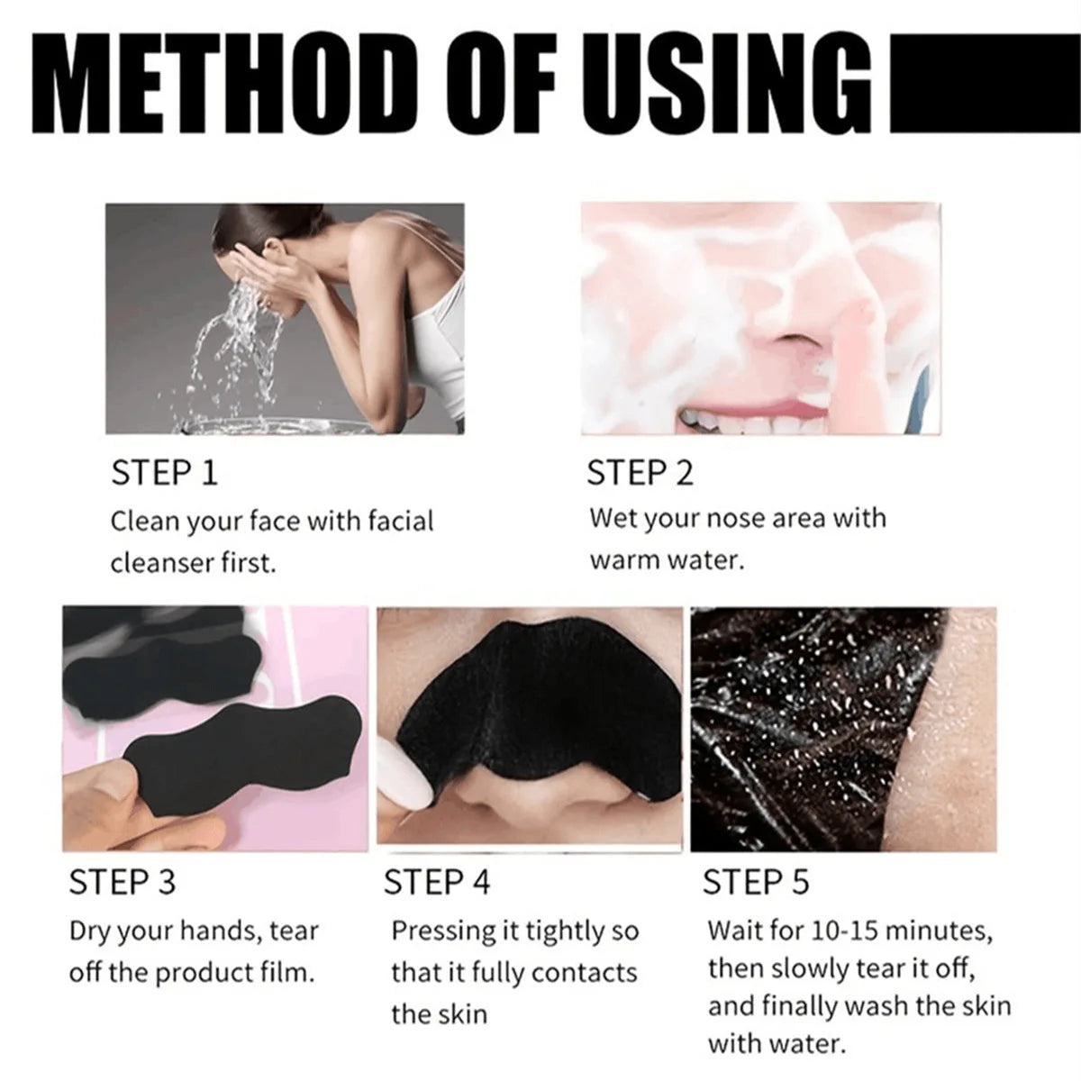 Blackhead Nose Patch Deep Cleansing, Nose Spots, Facial Spot Patch, Quickly Removes Blackheads, Restores Fresh Nose Beauty World Shop