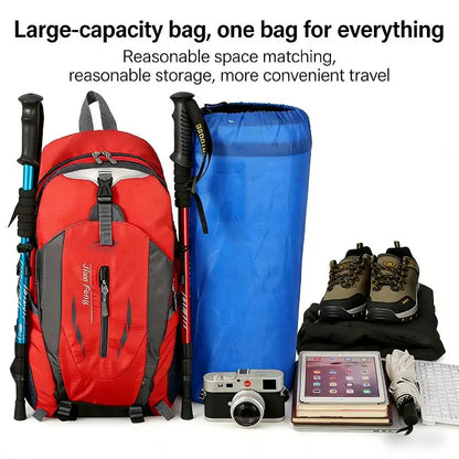 Homefish 40L Waterproof Hiking Backpack Large Capacity Breathable Rucksack Unisex Outdoor Camping Travel Climbing Sports Bag Beauty World Shop