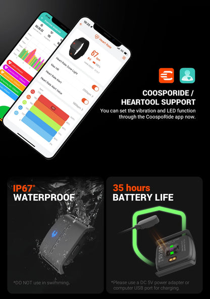 COOSPO HW9 Armband Heart Rate Monitor with HR Zones/Calories HRM Sensor for Fitness Cycling BLE5.0 ANT+ for Peloton,Zwift,Wahoo Beauty World Shop