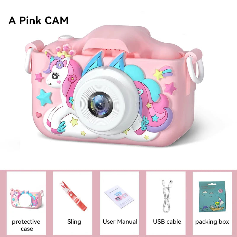 Christmas Children Camera HD 1080P Toddler Digital Video Camera 2.0inch Kids Camera with Silicone Cases Toys for Christmas Gifts Beauty Fashion