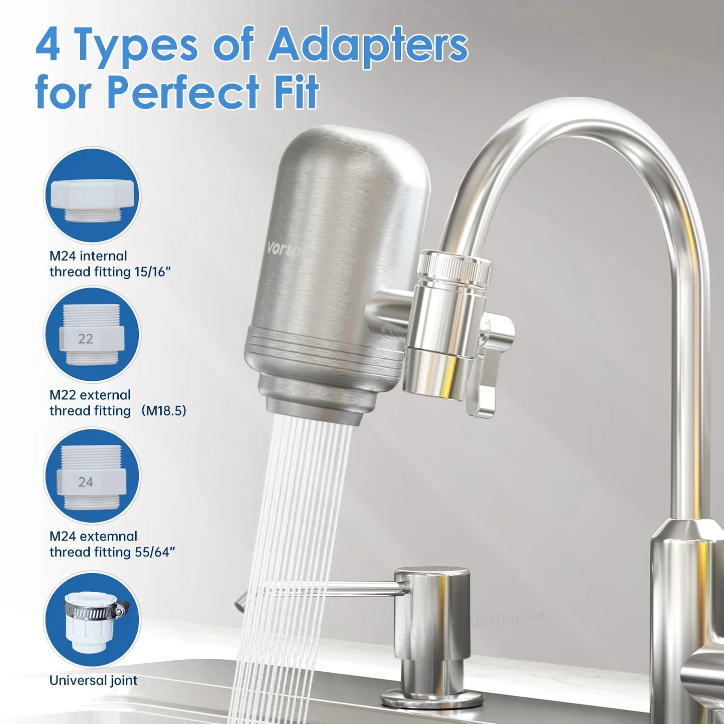 HOMEFISH Stainless Steel Faucet Tap Water Filter Purifier System, NSF Certified Reduces Lead, Chlorine & Bad Taste Kitchen Beauty World Shop