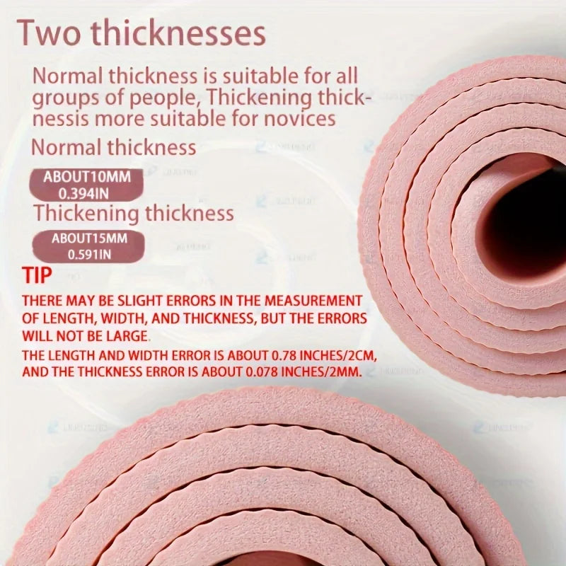 10/15MM Thick NBR Yoga Mats Anti-slip Sport Fitness Mat Blanket For Exercise Yoga And Pilates Gymnastics Mat Fitness Equipment Beauty World Shop