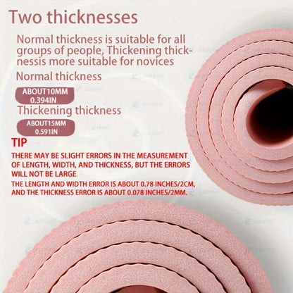 10/15MM Thick NBR Yoga Mats Anti-slip Sport Fitness Mat Blanket For Exercise Yoga And Pilates Gymnastics Mat Fitness Equipment Beauty World Shop