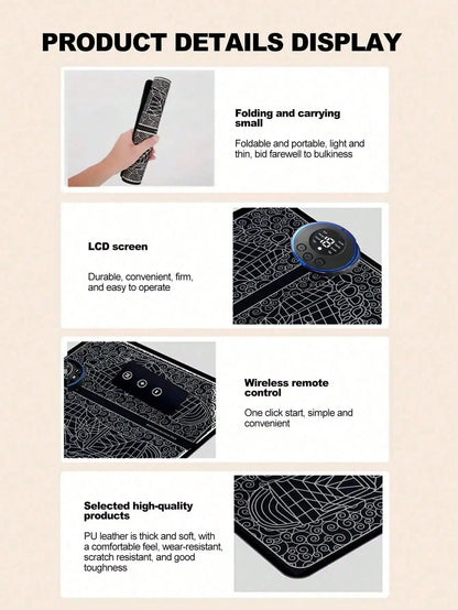 EMS Foot Massager Rechargeable Massage Pad Foot Relaxation Pad Electric Foot Massage Tools Promote Blood Circulation Beauty World Shop