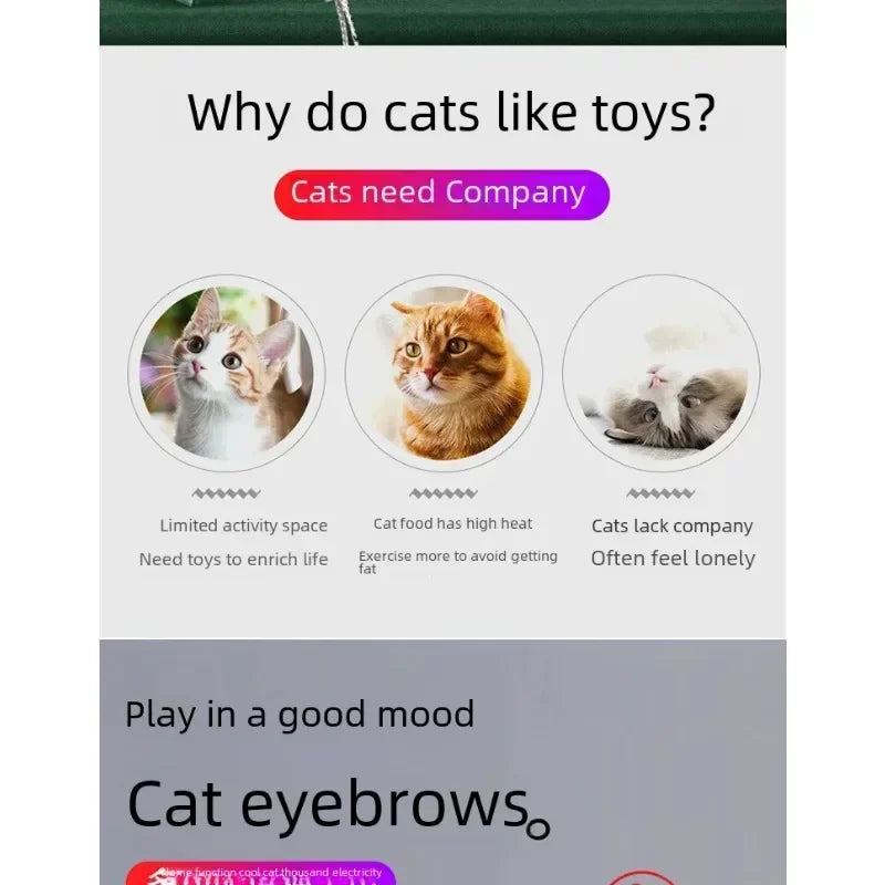 Enhanced Multifunctional Toy with USB Charging Infrared Laser Pattern Projection Interactive Cat Stick for Pet Activity Supplies Beauty World Shop