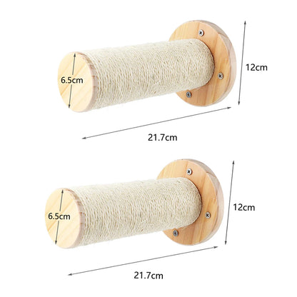 Cat Wall Hiding House Hammock Climbing Shelves Moon Perches Bed Ladder Solid Wood Steps For Activity Indoor Cats Wall Furniture
