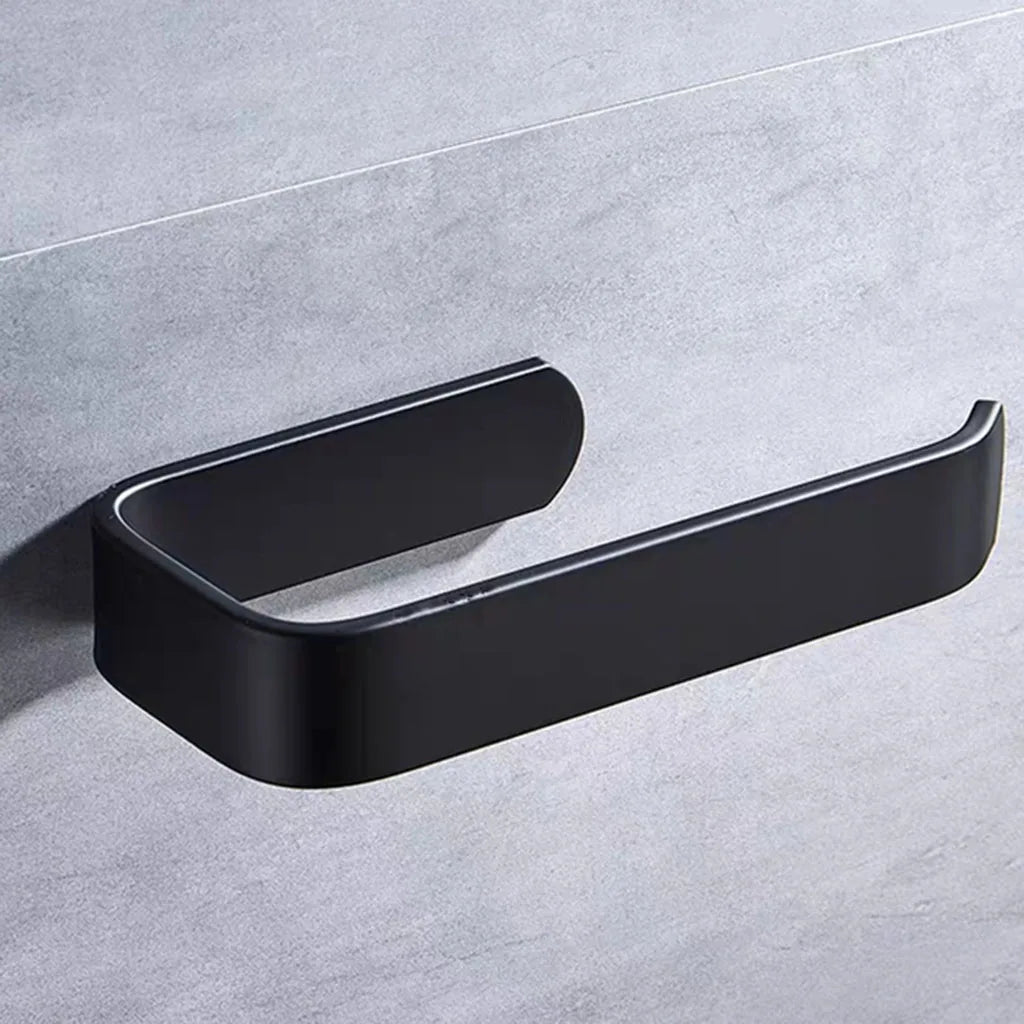 Bathroom Towel Holder White Without Drilling Bathroom Black Towel Rack Self-Adhesive Bathroom Towel Rack Towel  hand-towel rack Beauty World Shop