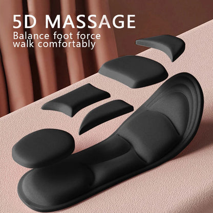 1/2/4/16Pairs 5D Massage Memory Foam Insoles For Shoes Sole Breathable Cushion Sport Running Insoles For Feet Orthopedic Insoles Beauty World Shop