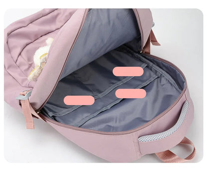 Girl School Bag Backpack Back Pack For Teenager Women Children Female Pink Schoolbag Primary High Bagpack Class Teens Child Kids Beauty World Shop
