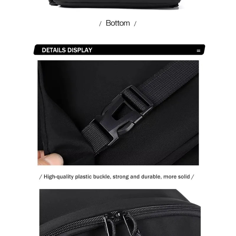 One 15 Inch Polyester Waterproof Solid Color Simple Men's Backpack Fashion Couple Student Computer Backpack Beauty World Shop