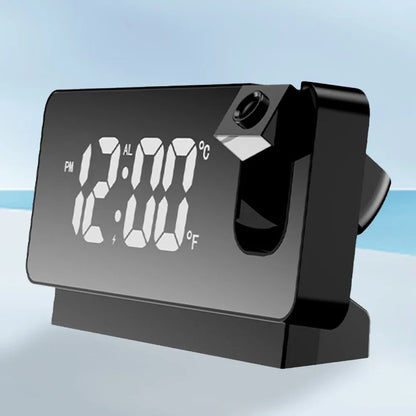 Advanced Digital Alarm Clock with 180 Degree Ceiling Projector and LED Display Perfect for Bedroom and Office Use Beauty World Shop