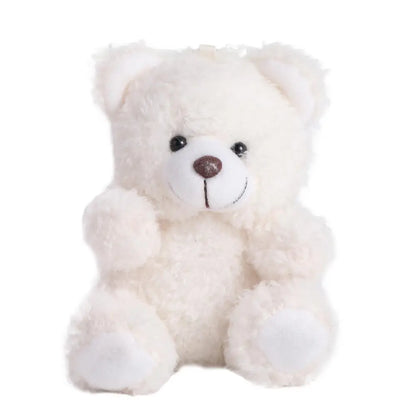 Stuffed Animals Plush Little Bear keychain Plush Doll Animal Bear Curly Plush Sitting Doll Couple Toy Soft Bear Bag Pendant Beauty World Shop