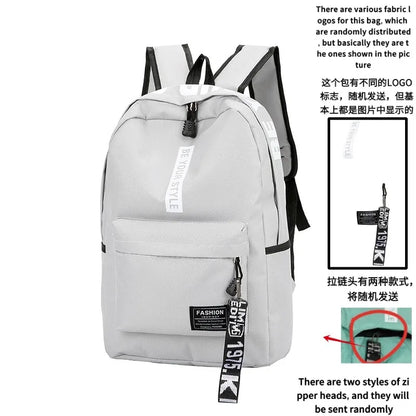 Fashion trend backpack backpack for men and women junior high school high school student bag large capacity korean version of th Beauty World Shop