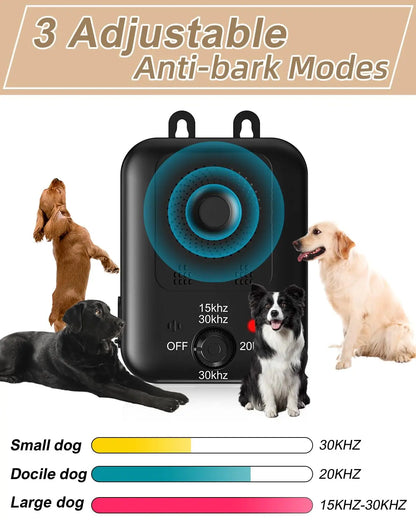 Automatic anti-barking device for dog barking control, rechargeable ultrasonic dog barking deterrent device, outdoor and indoor Beauty World Shop