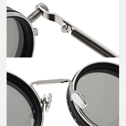ND Dimming Glasses Polarized Sunglasses Men Women Round Retro Punk Driving Eyeglasses Outdoor Shades UV400 Adjustable Eyewear Beauty World Shop