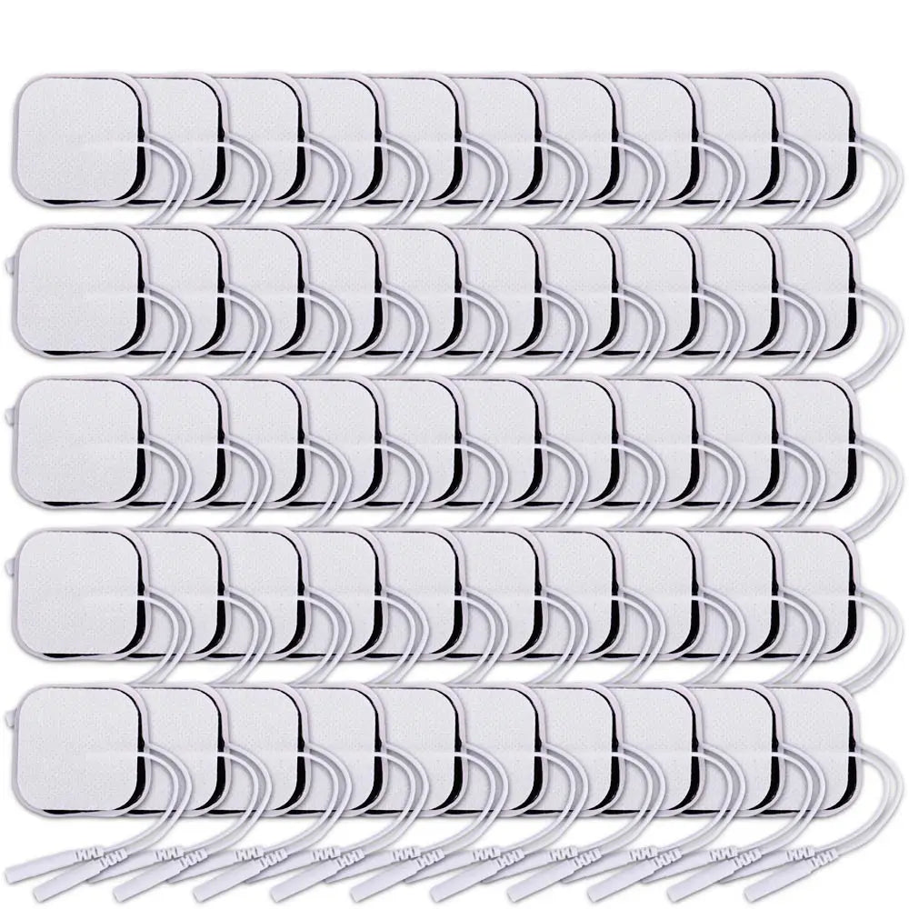 4x4cm 5x5cm Self Adhesive Electrodes Pads EMS Tens Massager Patch Nerve Muscle Stimulator Physiotherapy Therapy Body Massager Beauty World Shop