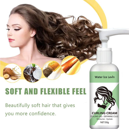 Curly hair Styling cream, moisturizing and smoothing formula, enhances the elasticity and shine of curly hair, easy to set Beauty World Shop