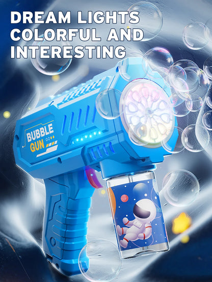 Fully Automatic Bubble Gun Rocket Bubbles Machine Automatic Blower with Bubble Liquid Toy for Kids Beach Outdoor Bubble Gifts Beauty World Shop