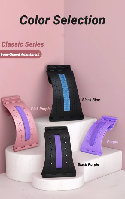 Back Stretcher Multi-Level Adjustable Massager Waist Neck Fitness Lumbar Cervical Spine Support Soothing Device Stretching Yoga Beauty World Shop