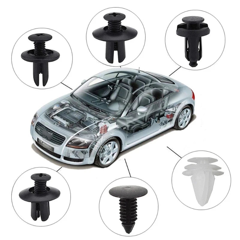 GM Rivet OPP Bag Or Box 6 Kinds of Auto Parts Quick Fastening Plastic Buckle 100 Pieces Mixed Beauty World Shop