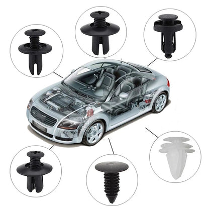 GM Rivet OPP Bag Or Box 6 Kinds of Auto Parts Quick Fastening Plastic Buckle 100 Pieces Mixed Beauty World Shop