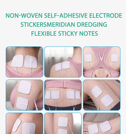 10/20/50pcs Non-woven Electrode Pads 4x4cm Snap On Replacement For Tens Acupuncture Digital Machine Slimming Massager Therapy Beauty World Shop
