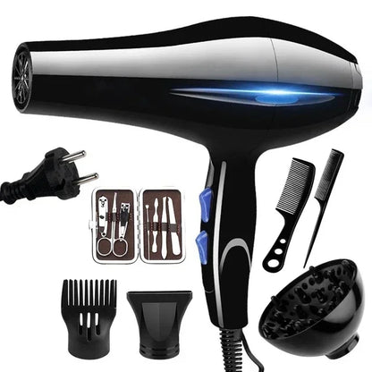 2200W Hair Dryer Professional Powerful Hair Dryer Fast Heating Hot and Cold Adjustment Ionic Air Blow Dryer with Air Collecting Beauty World Shop