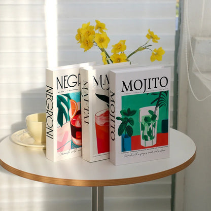 3Pcs Foldable Fashion Fake Books Living Room Decoration Designer Books Coffee Table Ornaments Club Hotel Room Villa Prop Books Beauty World Shop