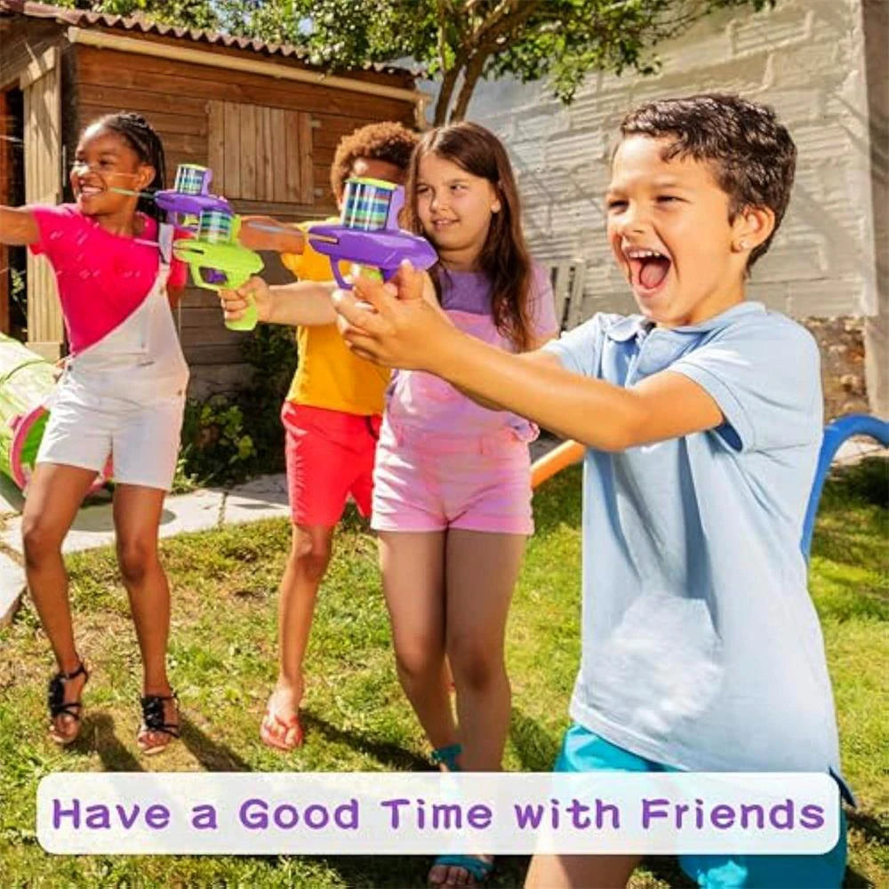Kids Outdoor Game Foam Disc Gun Toy Flying Disc Shooting Launcher Gun Double Parent-child Interactive Children Toy Beauty World Shop