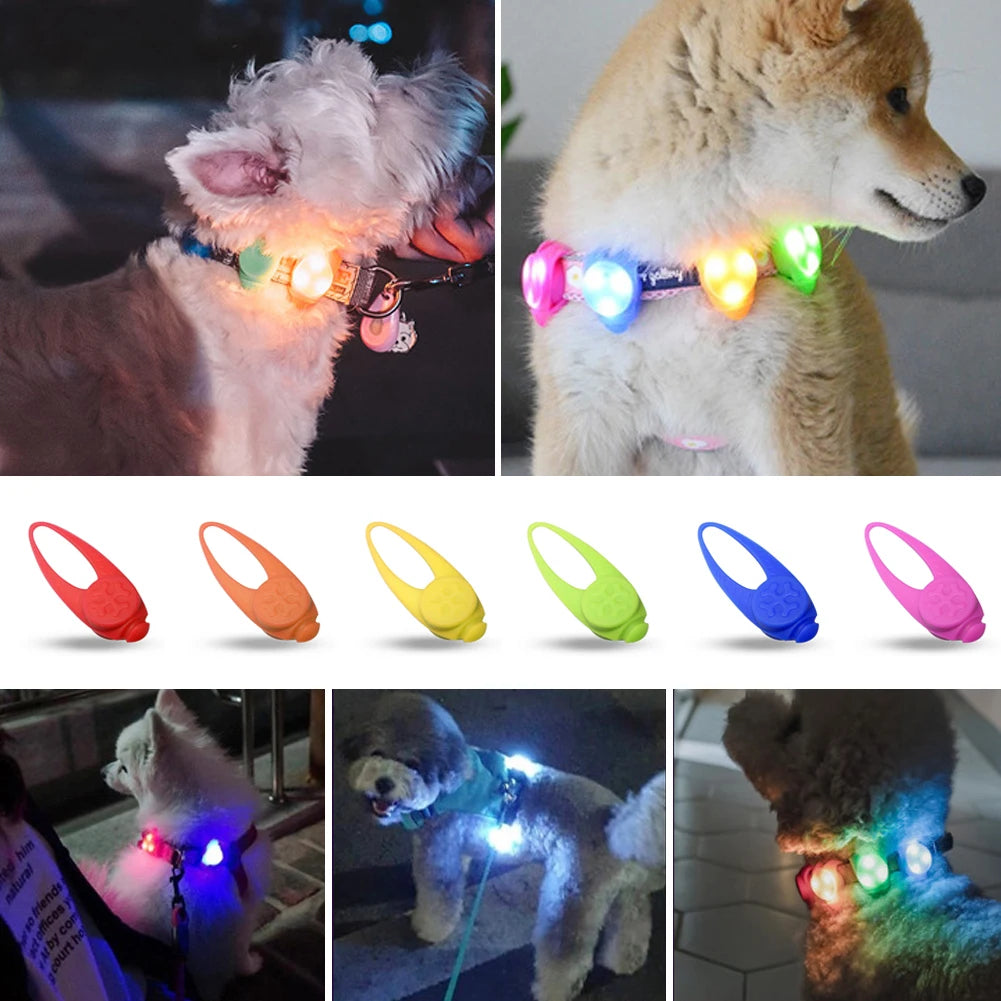 Pet Led Silicone Rubber Pendant Safety Flashing Glow Light Blinking Led Collar Luminous Pendant For Pet Dog Puppy Necklace Beauty World Shop