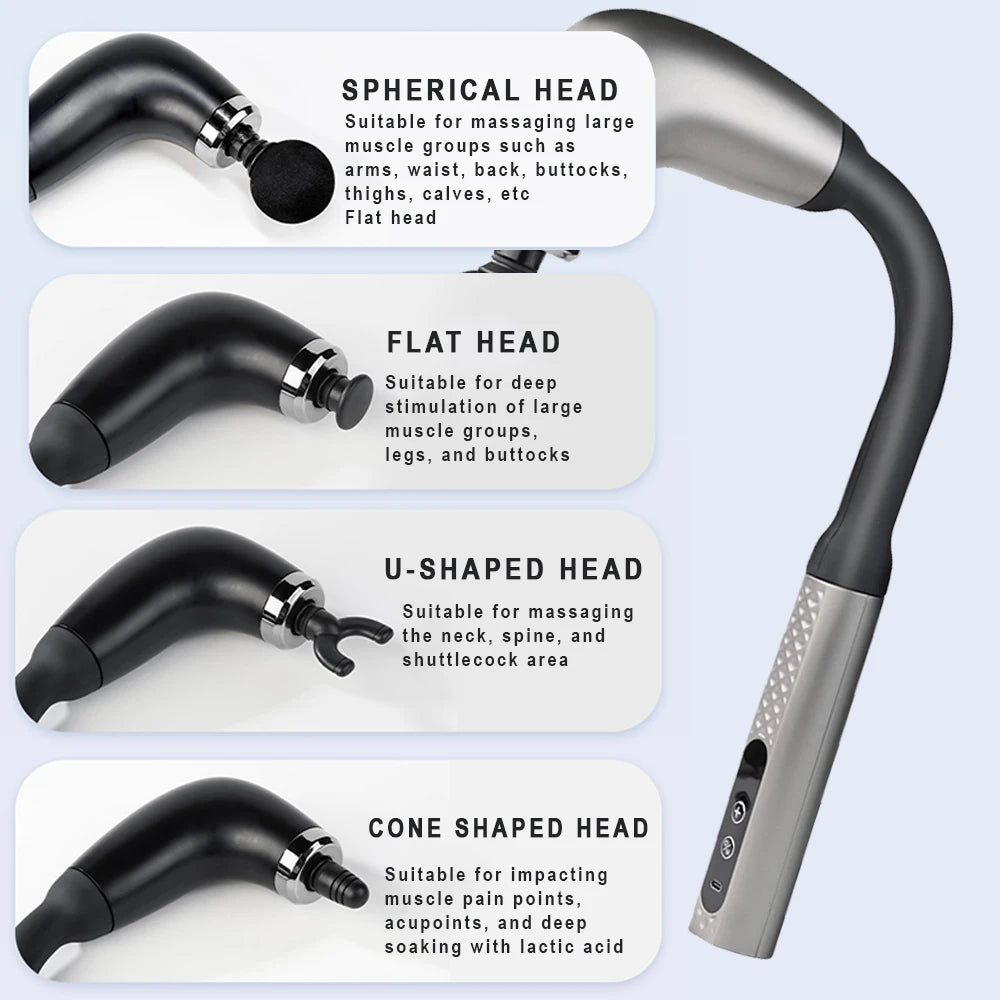 2025 New Smart Fascia Gun Electric Massager Massage Hammer Electric Fascia Gun Home Handheld Hammer Back Artifact Christmas Gift Beauty World Shop
